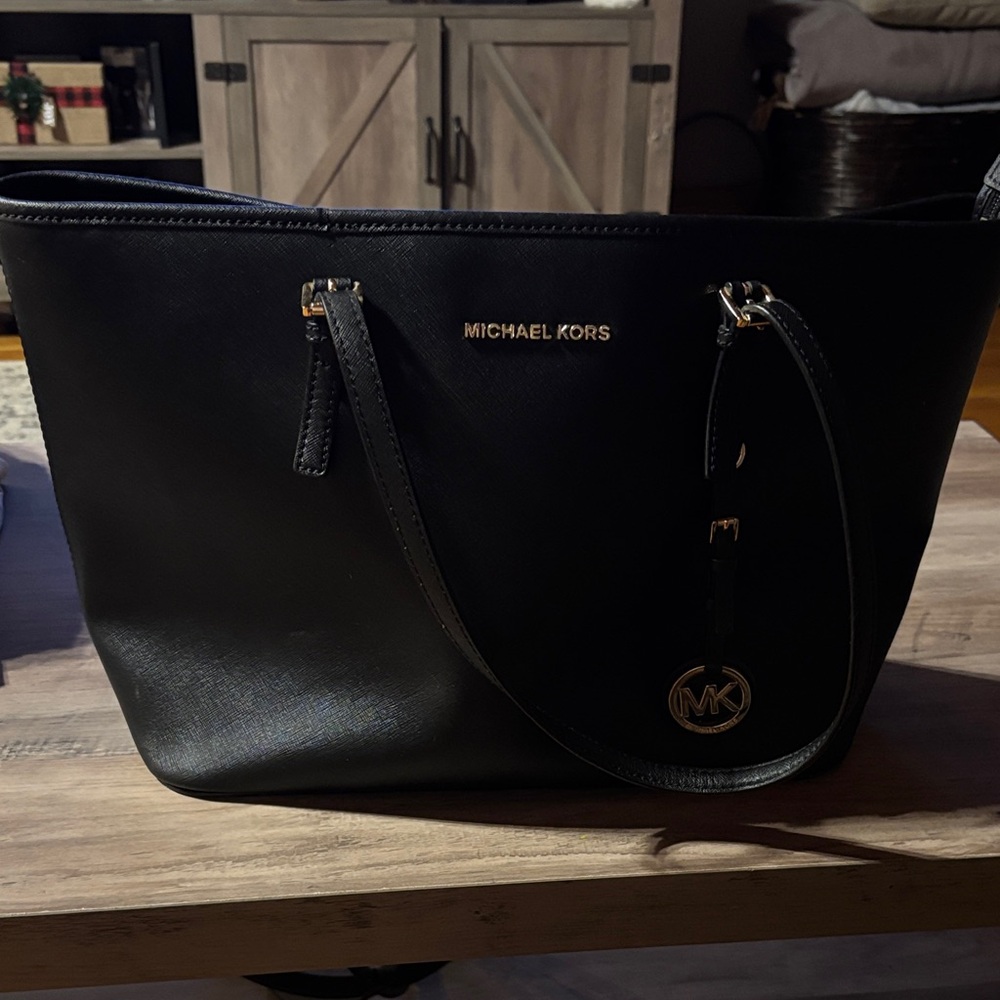 Michael Kors Black Leather Tote